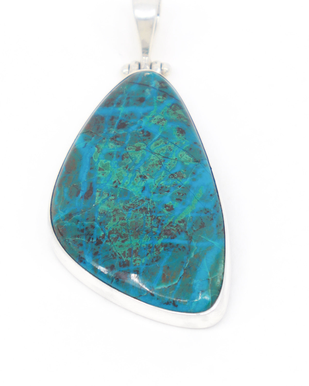 Chrysocolla Sterling Silver Pendant 6.4cm – The Ocean Oracle | Wisdom & Truth