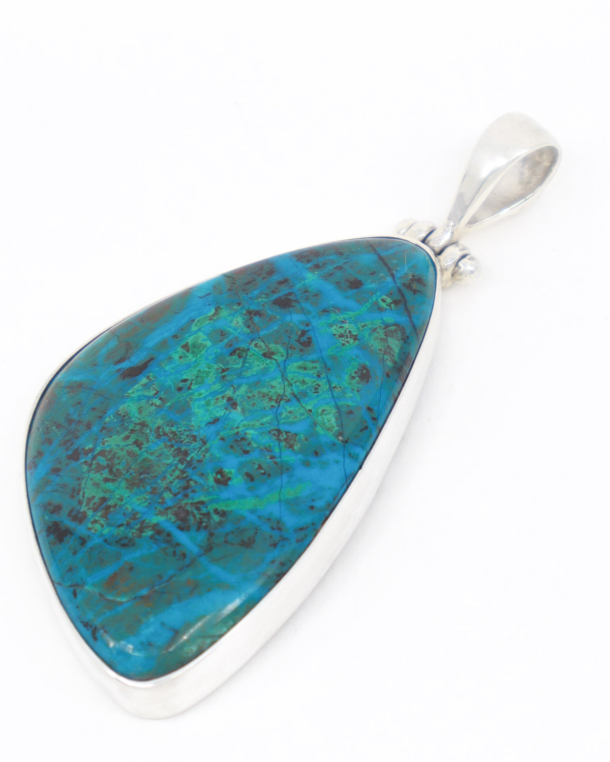 Chrysocolla Sterling Silver Pendant 6.4cm – The Ocean Oracle | Wisdom & Truth