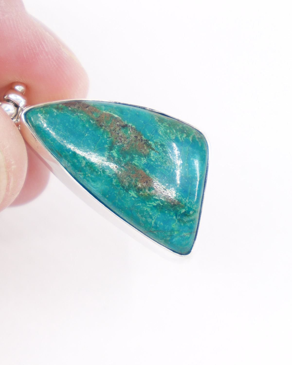 Chrysocolla Sterling Silver Pendant – The Voice of the Soul | Truth & Empowerment