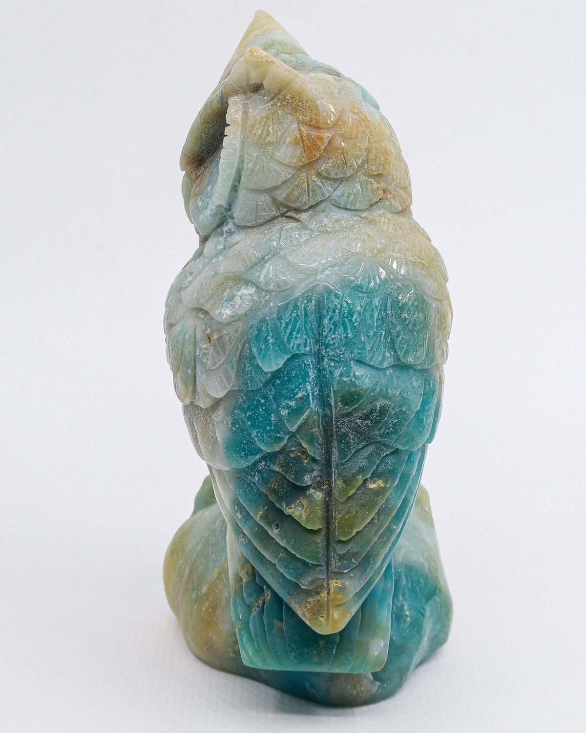 Amazonite Owl Carving 988g – The Guardian of Truth | Harmony, Wisdom & Intuition