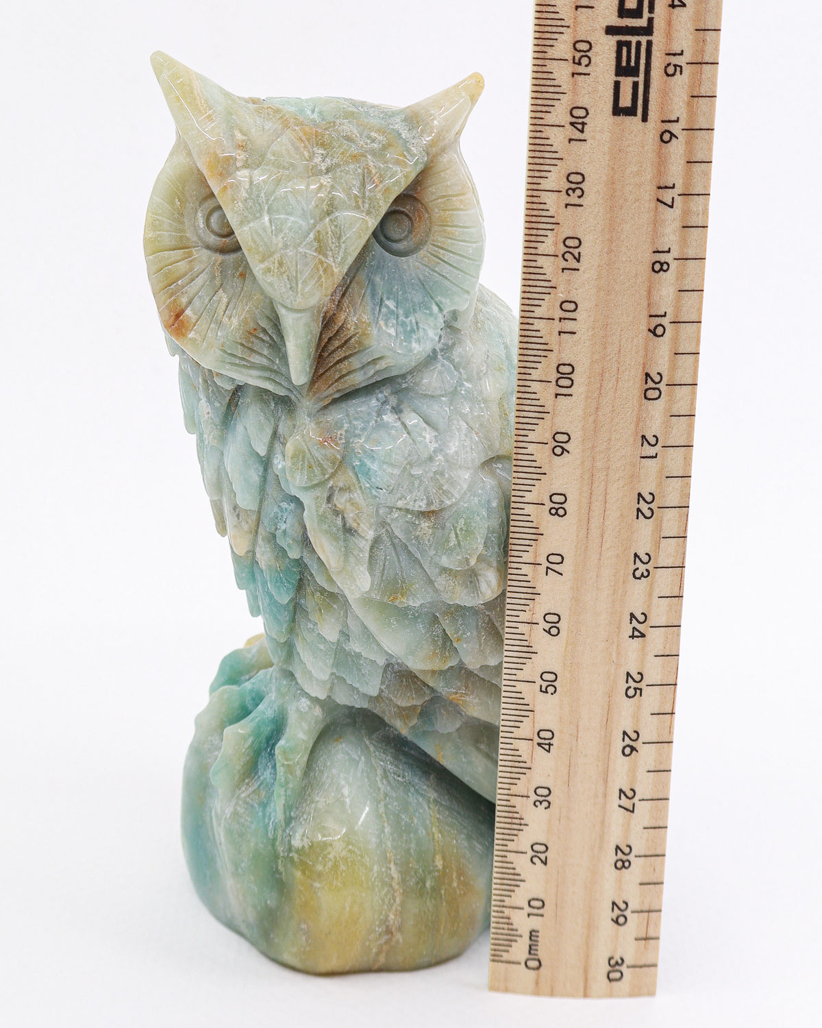 Amazonite Owl Carving 988g – The Guardian of Truth | Harmony, Wisdom & Intuition