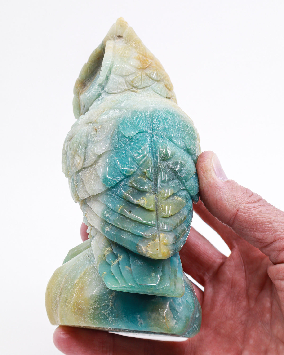 Amazonite Owl Carving 988g – The Guardian of Truth | Harmony, Wisdom & Intuition