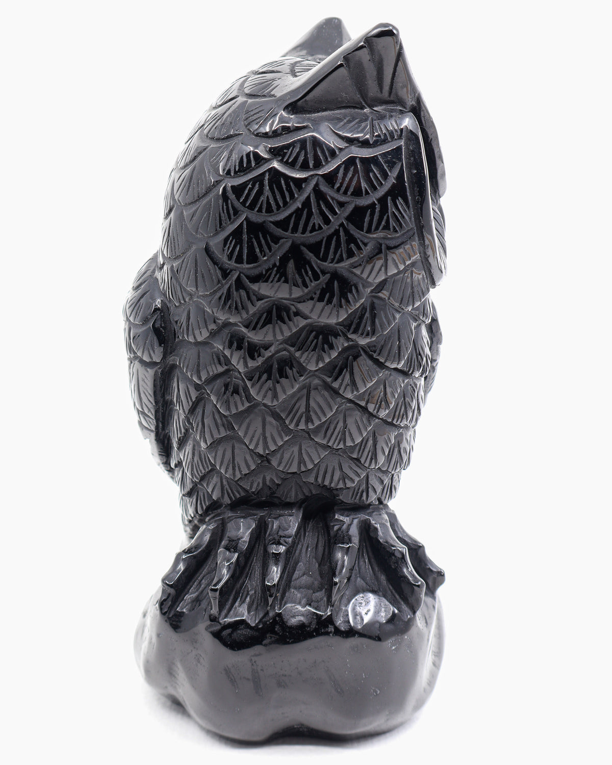 Black Obsidian Owl Carving 2.418kg – The Midnight Guardian | Protection, Wisdom & Grounding