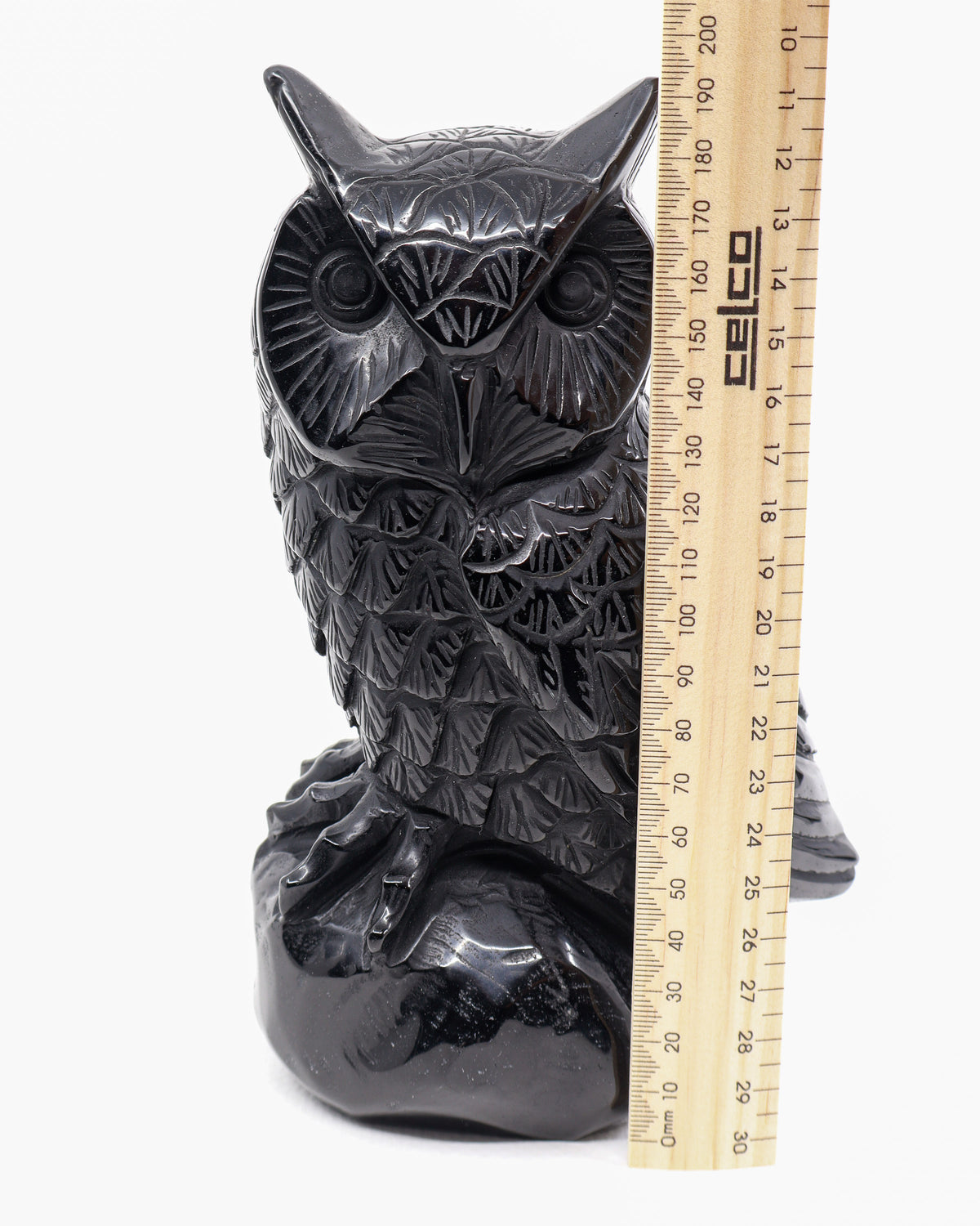Black Obsidian Owl Carving 2.418kg – The Midnight Guardian | Protection, Wisdom & Grounding