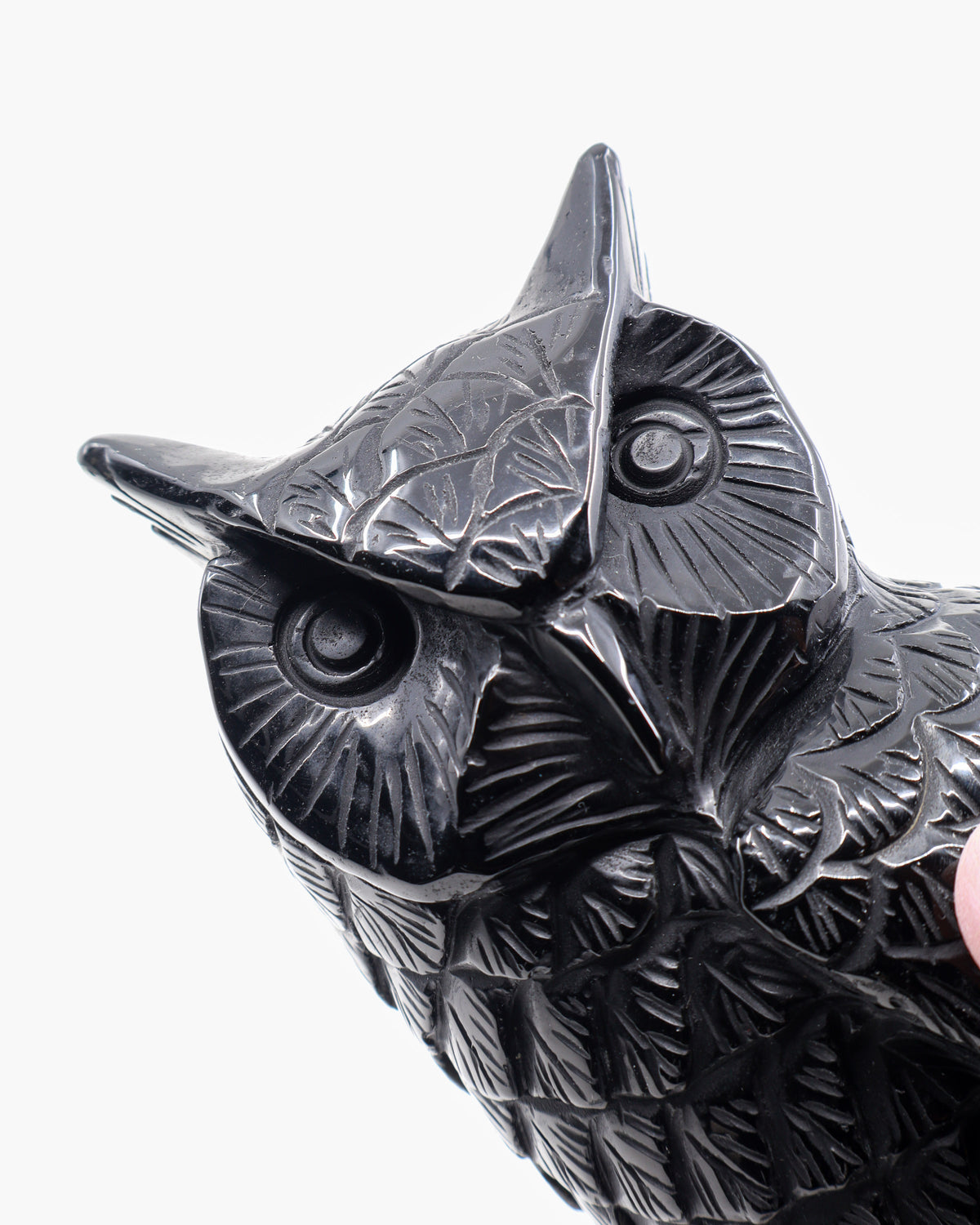 Black Obsidian Owl Carving 2.418kg – The Midnight Guardian | Protection, Wisdom & Grounding