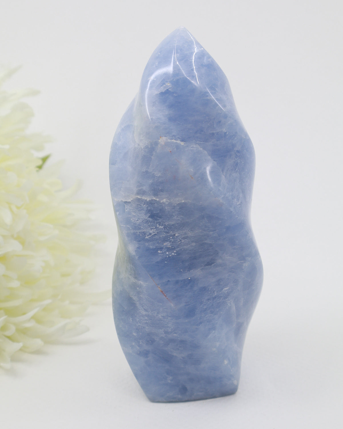 Blue Calcite Flame 684g – The Tranquil Flame | Calm, Communication & Peace