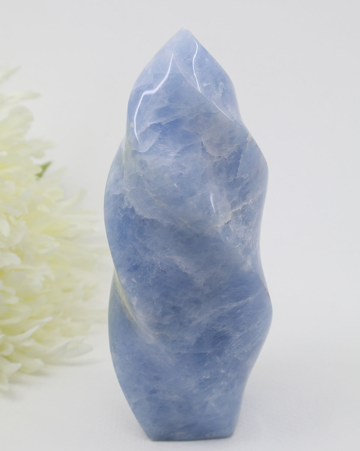 Blue Calcite Flame 684g – The Tranquil Flame | Calm, Communication & Peace