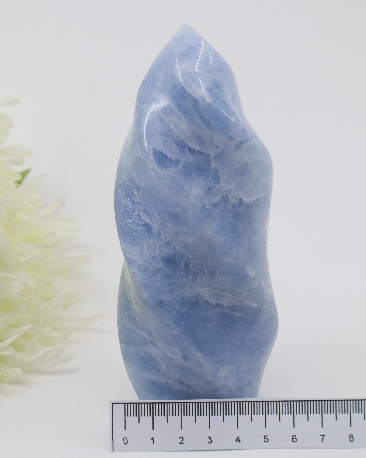 Blue Calcite Flame 684g – The Tranquil Flame | Calm, Communication & Peace