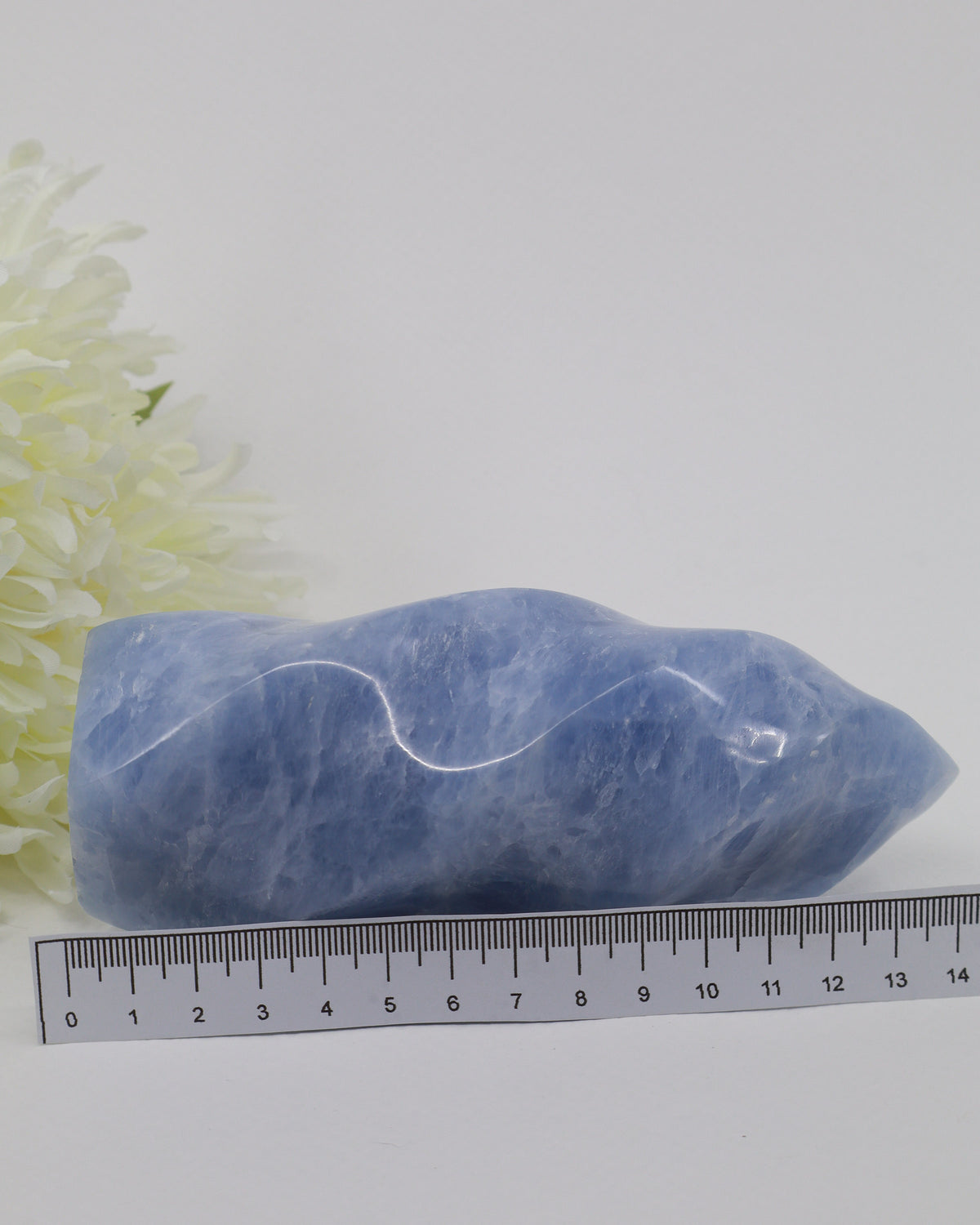 Blue Calcite Flame 684g – The Tranquil Flame | Calm, Communication & Peace