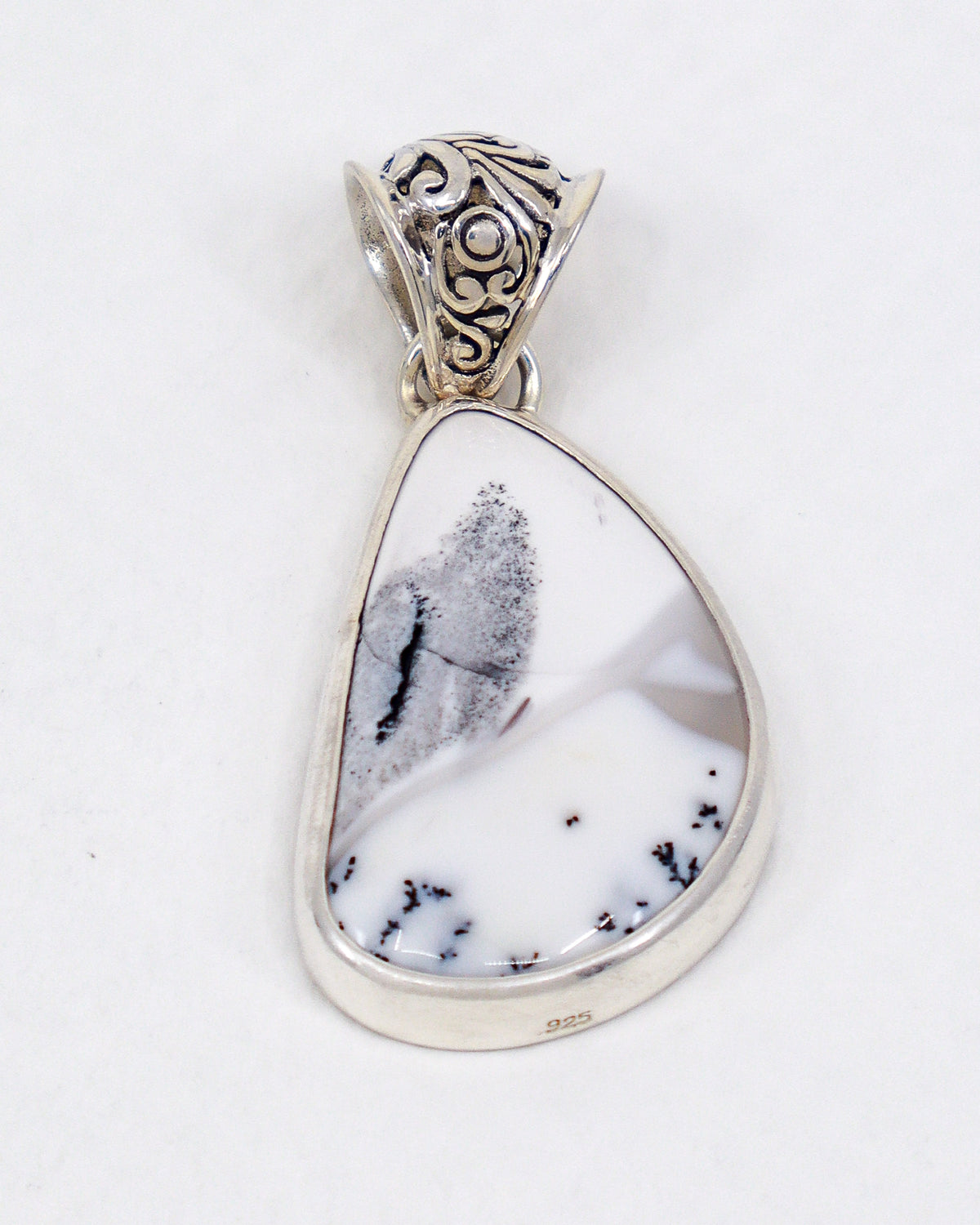 Dendritic Agate Sterling Silver Pendant – The Winter Garden | Growth & Grounding