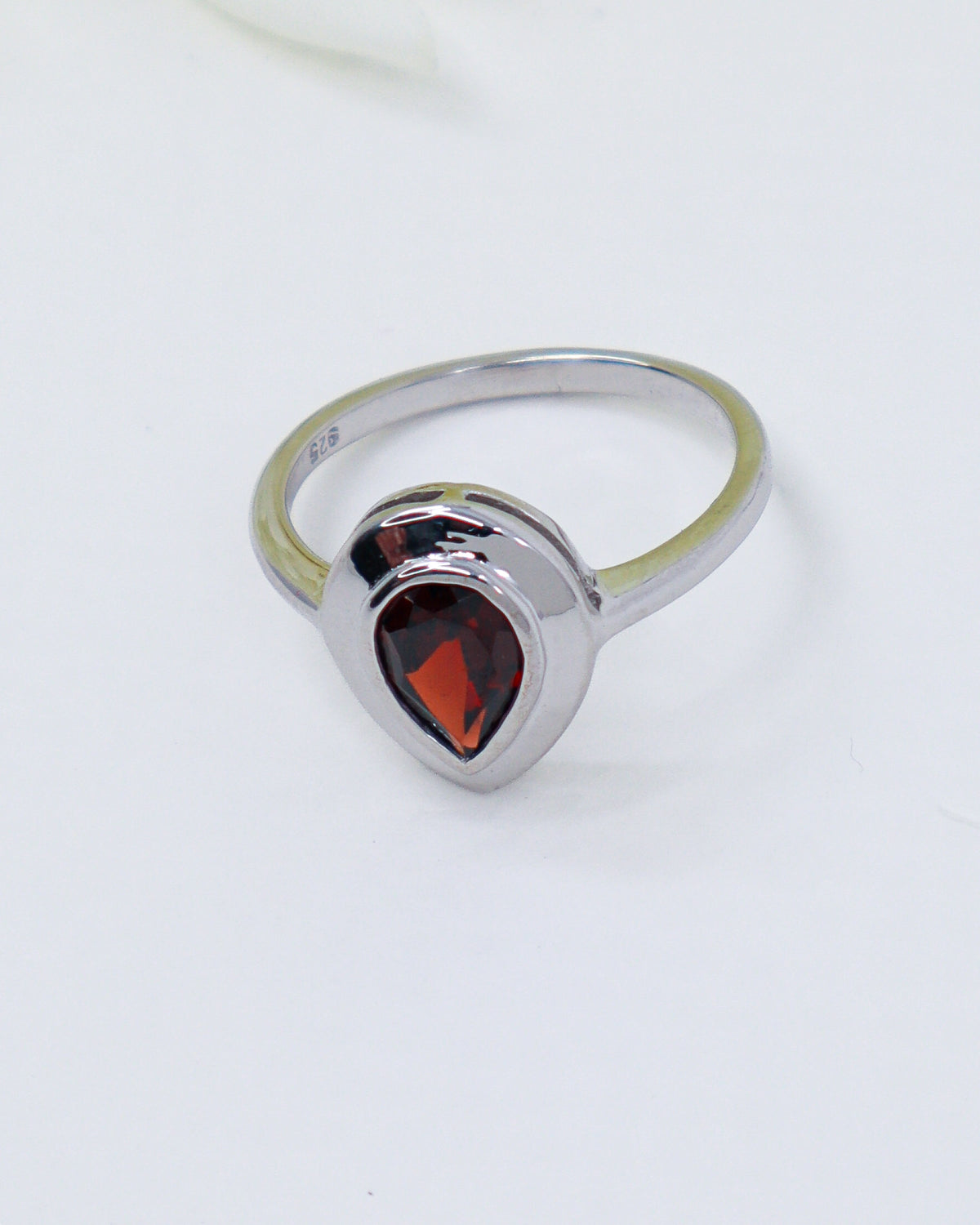 Garnet Sterling Silver Ring – Sacred Fire | Size 8