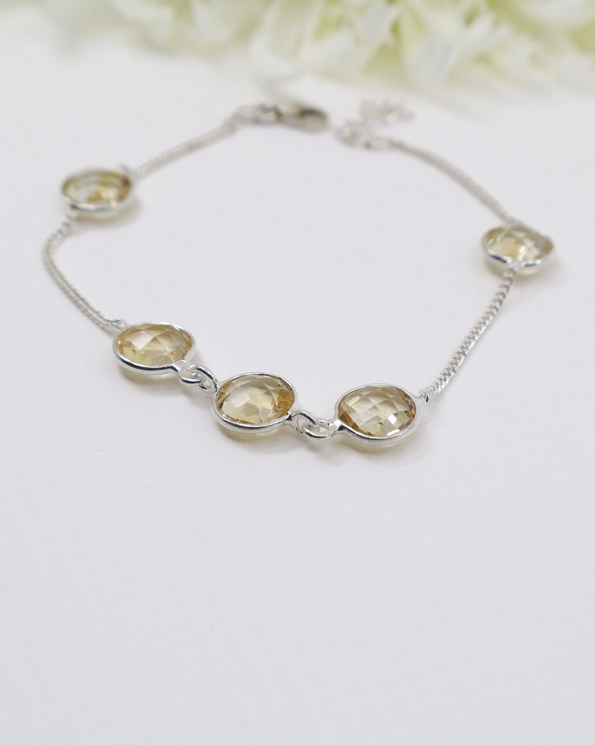 Citrine Silver Bracelet | Abundance, Joy & Positive Energy