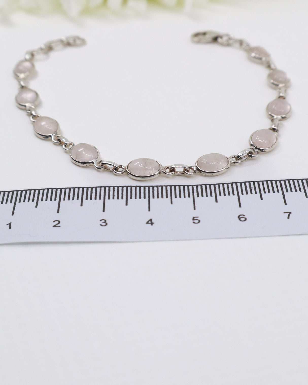 Rose Quartz Sterling Silver Bracelet | Self Love & Gentle Healing