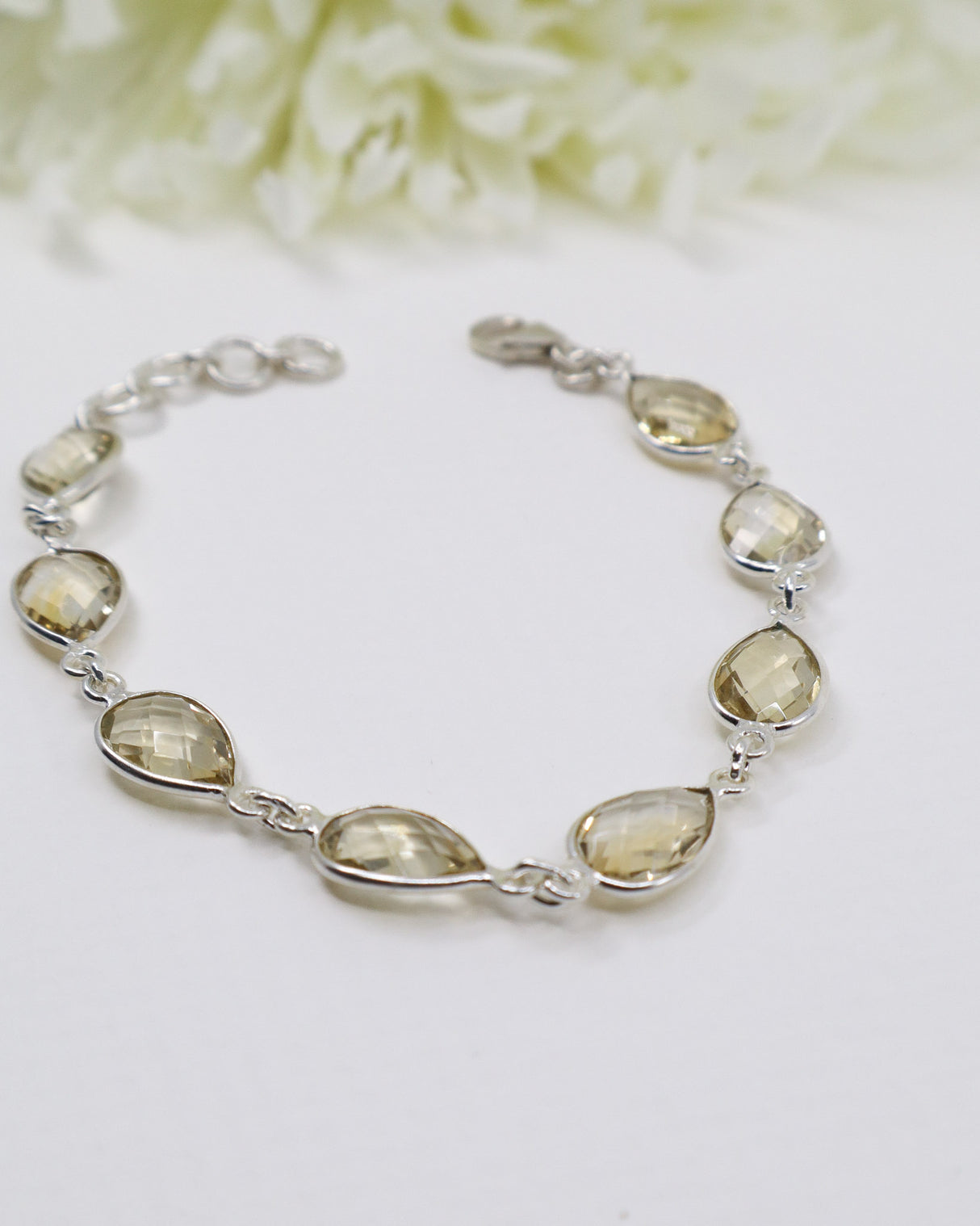 Citrine Sterling Silver Bracelet | Abundance & Empowerment