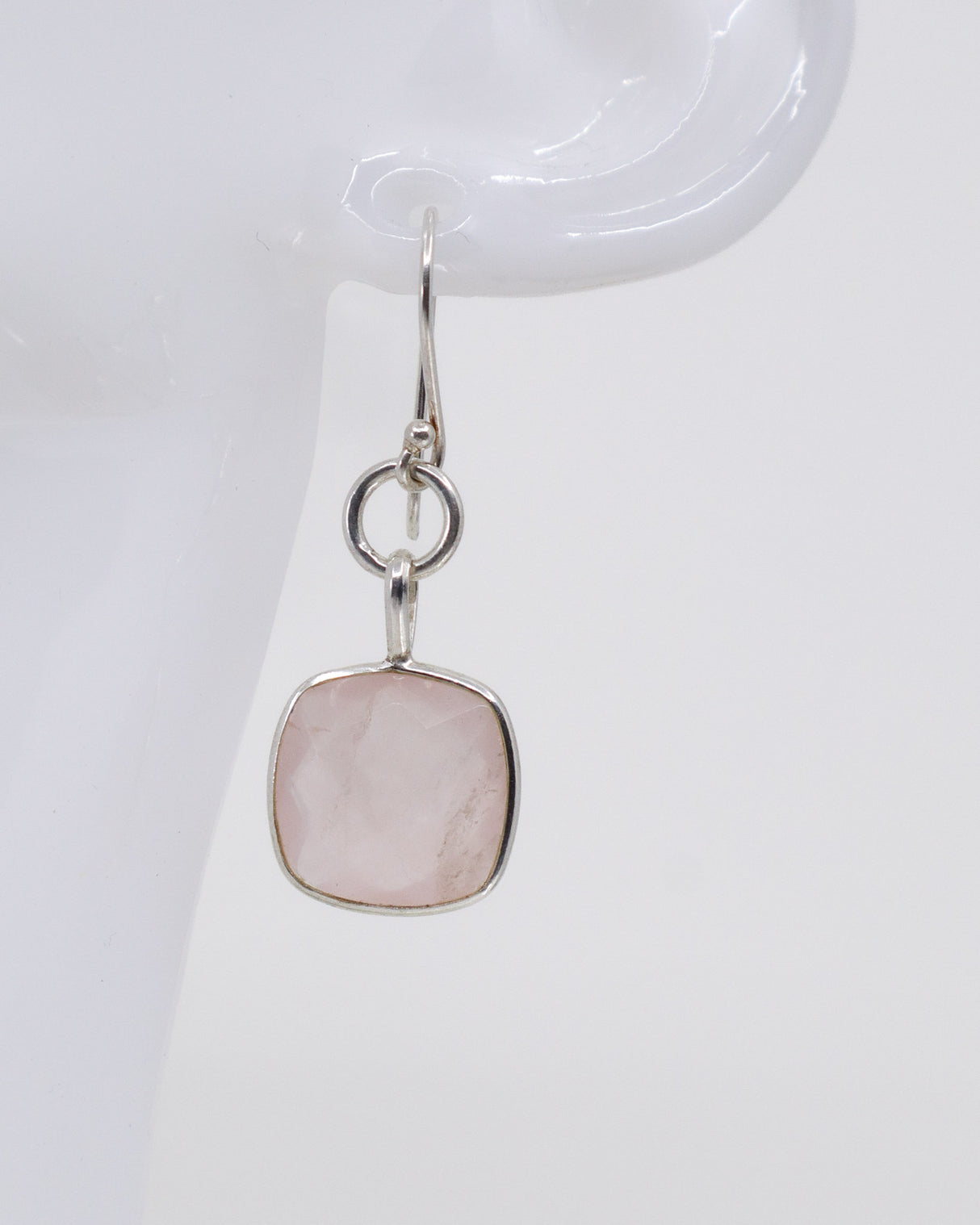 Rose Quartz Sterling Silver Earrings | Love & Self Love