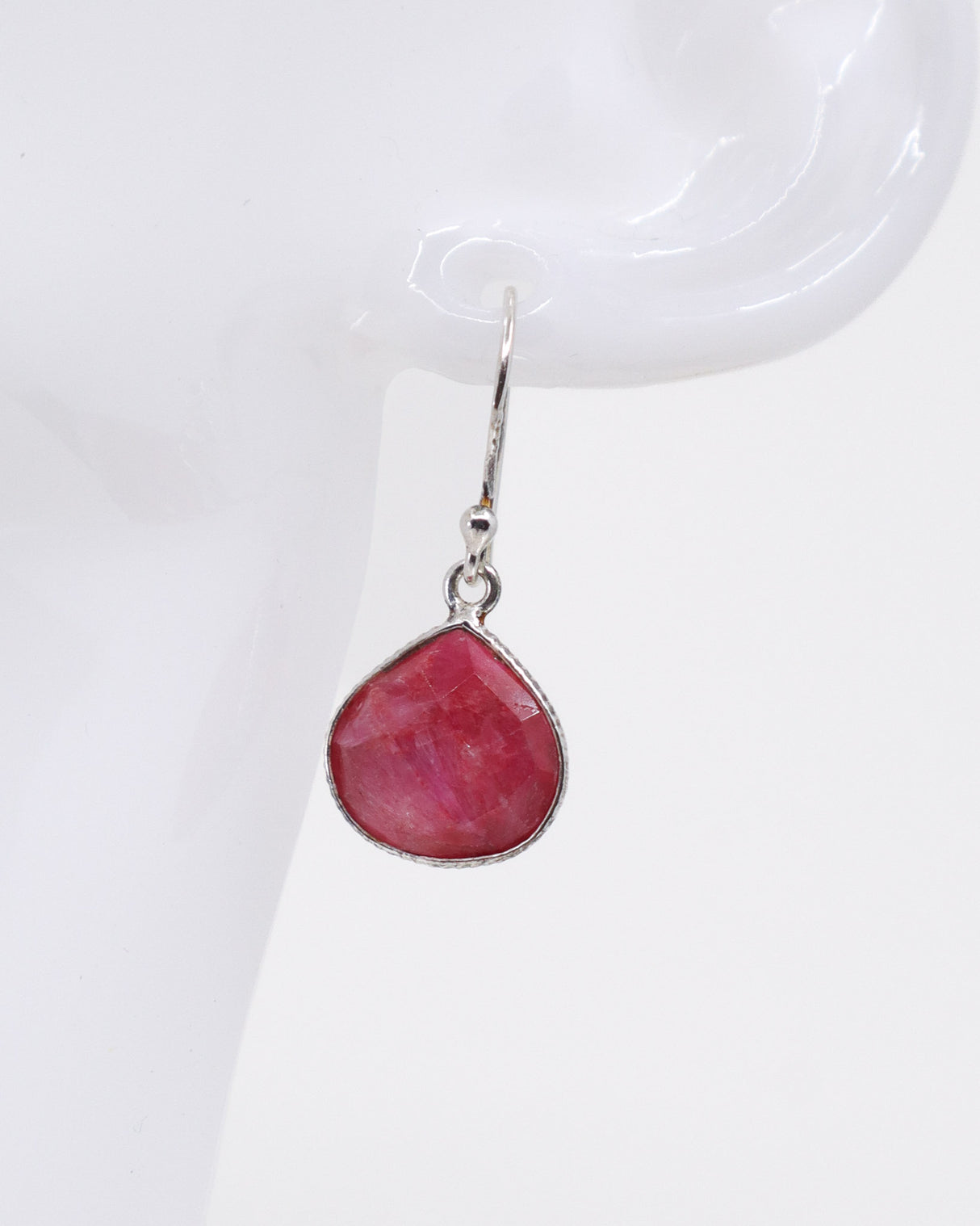 Indian Ruby Sterling Silver Earrings | Passion & Vitality