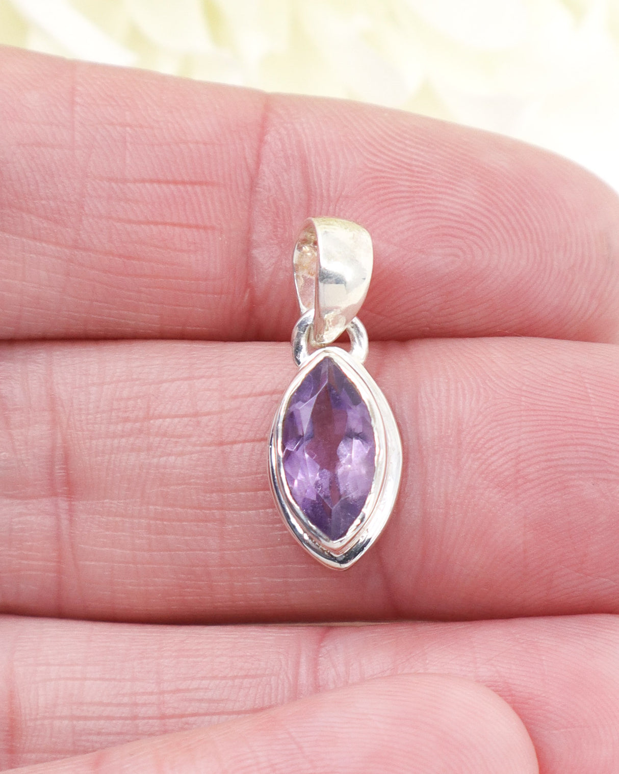Amethyst Sterling Silver Pendant | Calm & Intuition