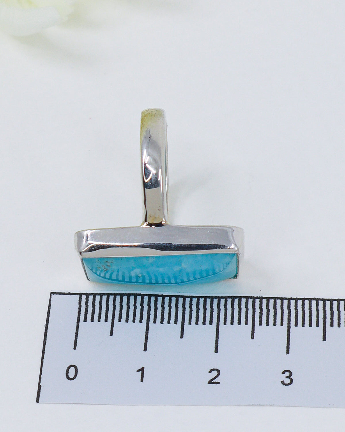 Hemimorphite Sterling Silver Ring – Size 8 | Calm & Communication