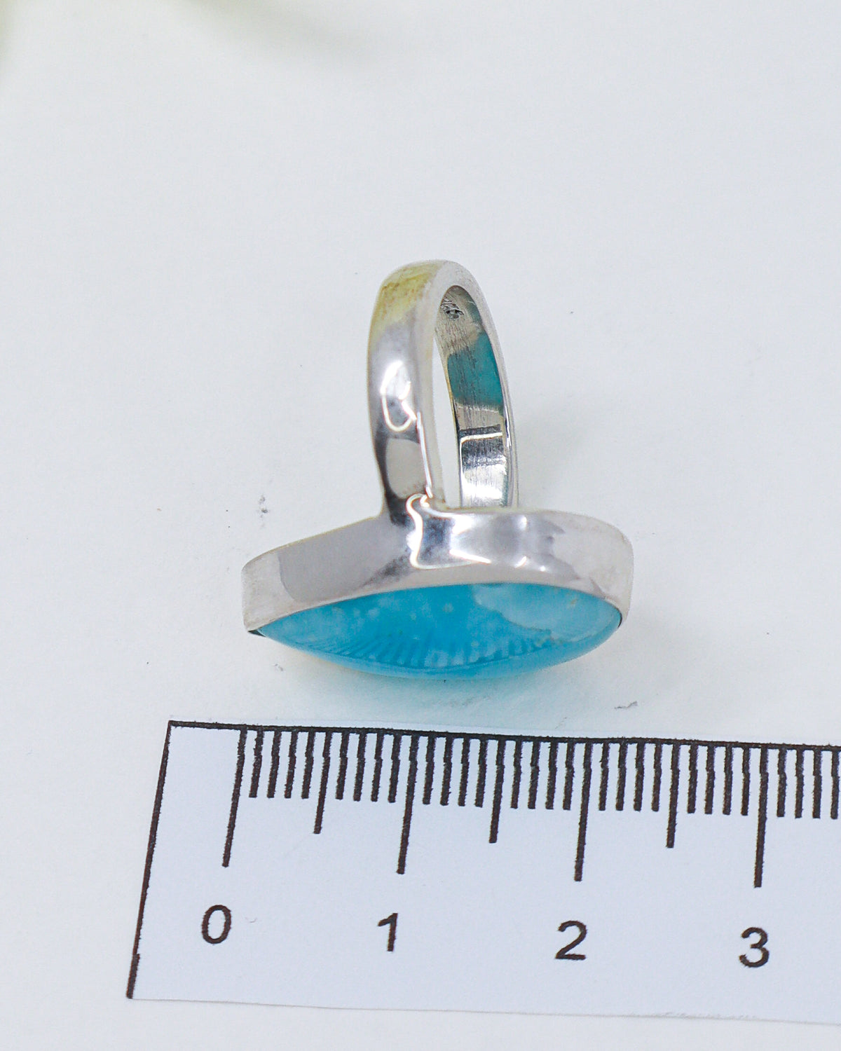 Hemimorphite Sterling Silver Ring Size 9 | Calm & Communication