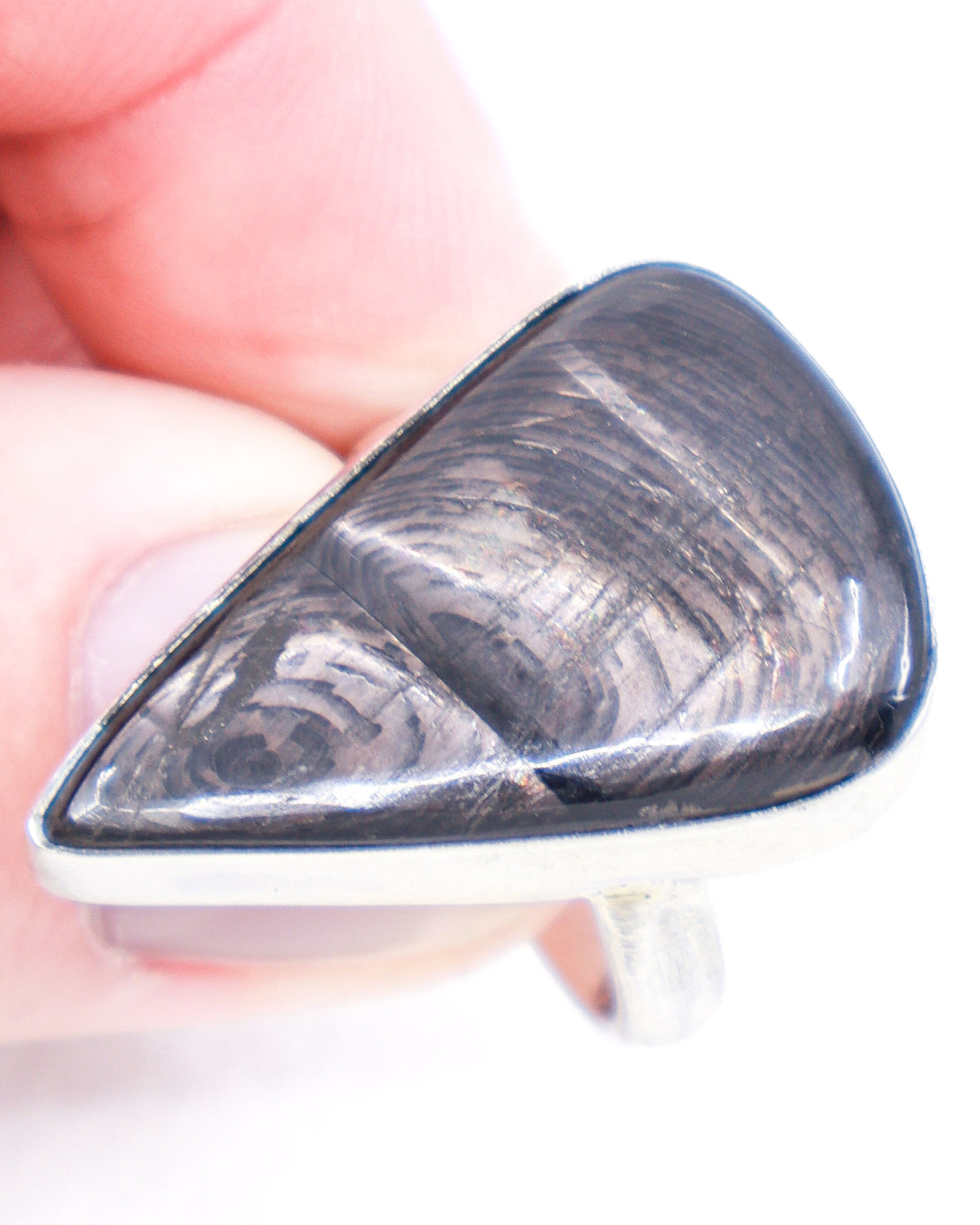 Hypersthene Sterling Silver Ring Size 9 – The Shadow Seer | Intuition & Protection