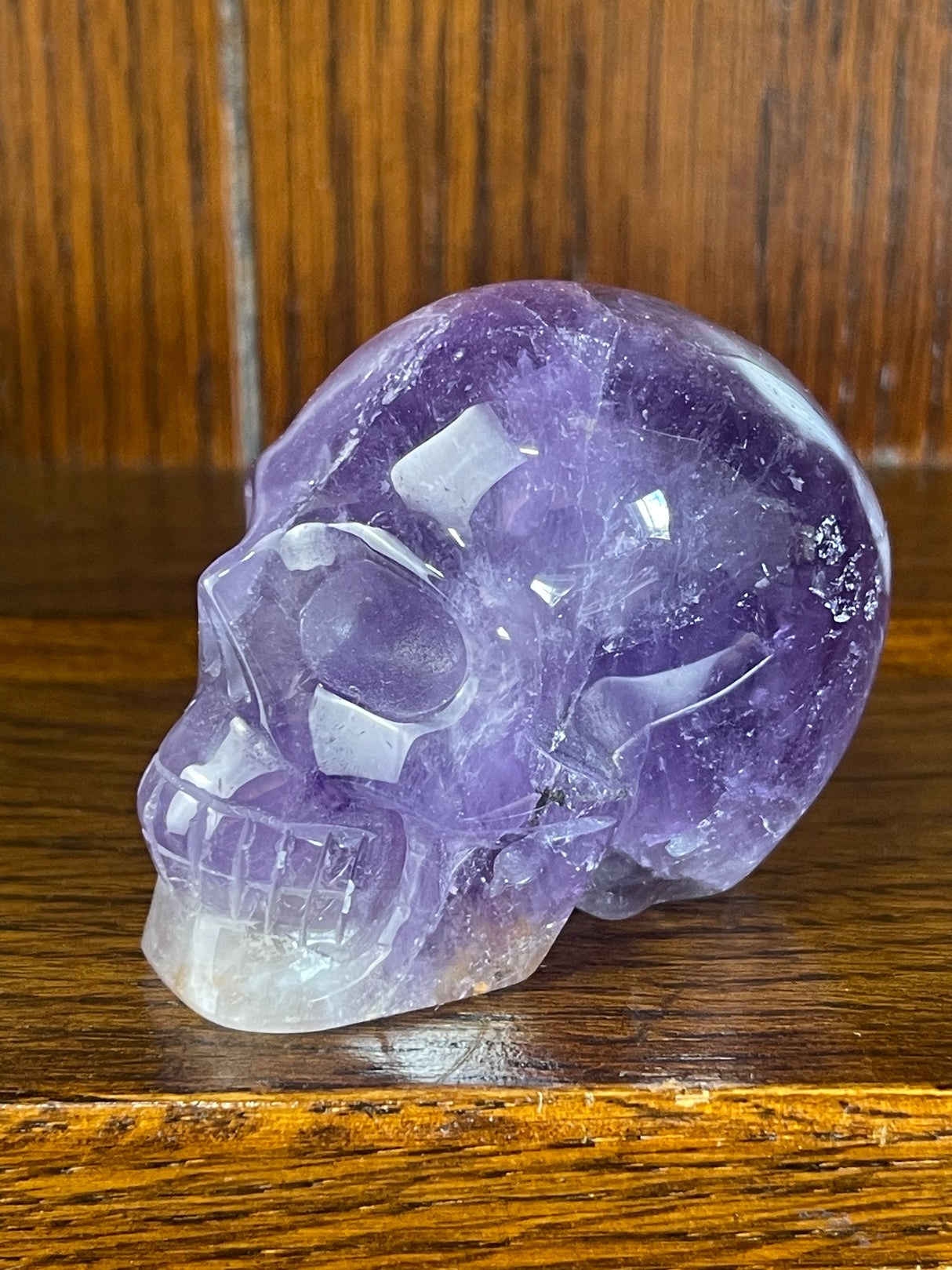 Amethyst Skull Carving 186g - Protection. Intuition. Healing.