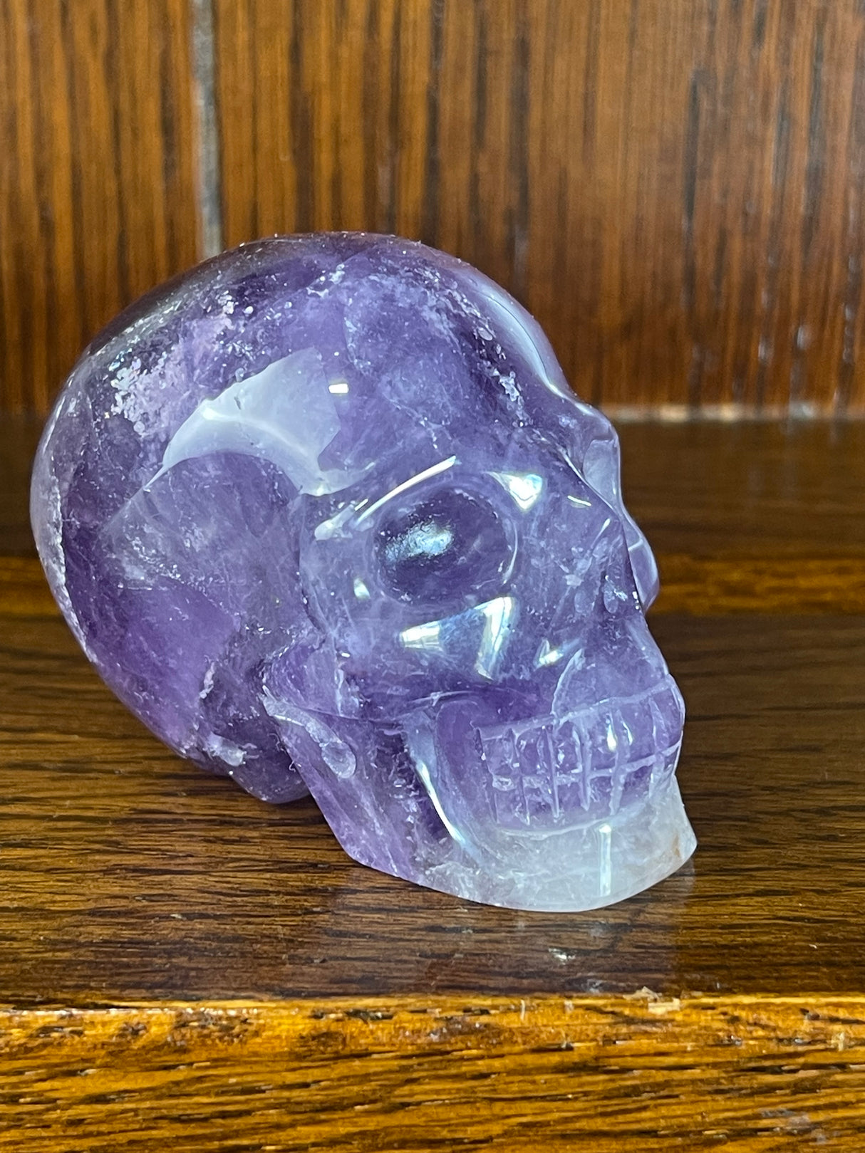 Amethyst Skull Carving 186g - Protection. Intuition. Healing.