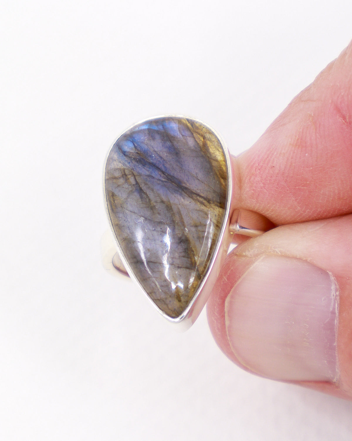 Labradorite Sterling Silver Ring Size 8 – The Celestial Veil | Intuition & Transformation