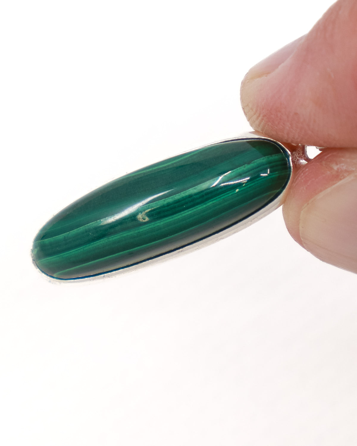 Malachite Sterling Silver Pendant – The Heart of Transformation | Protection & Change