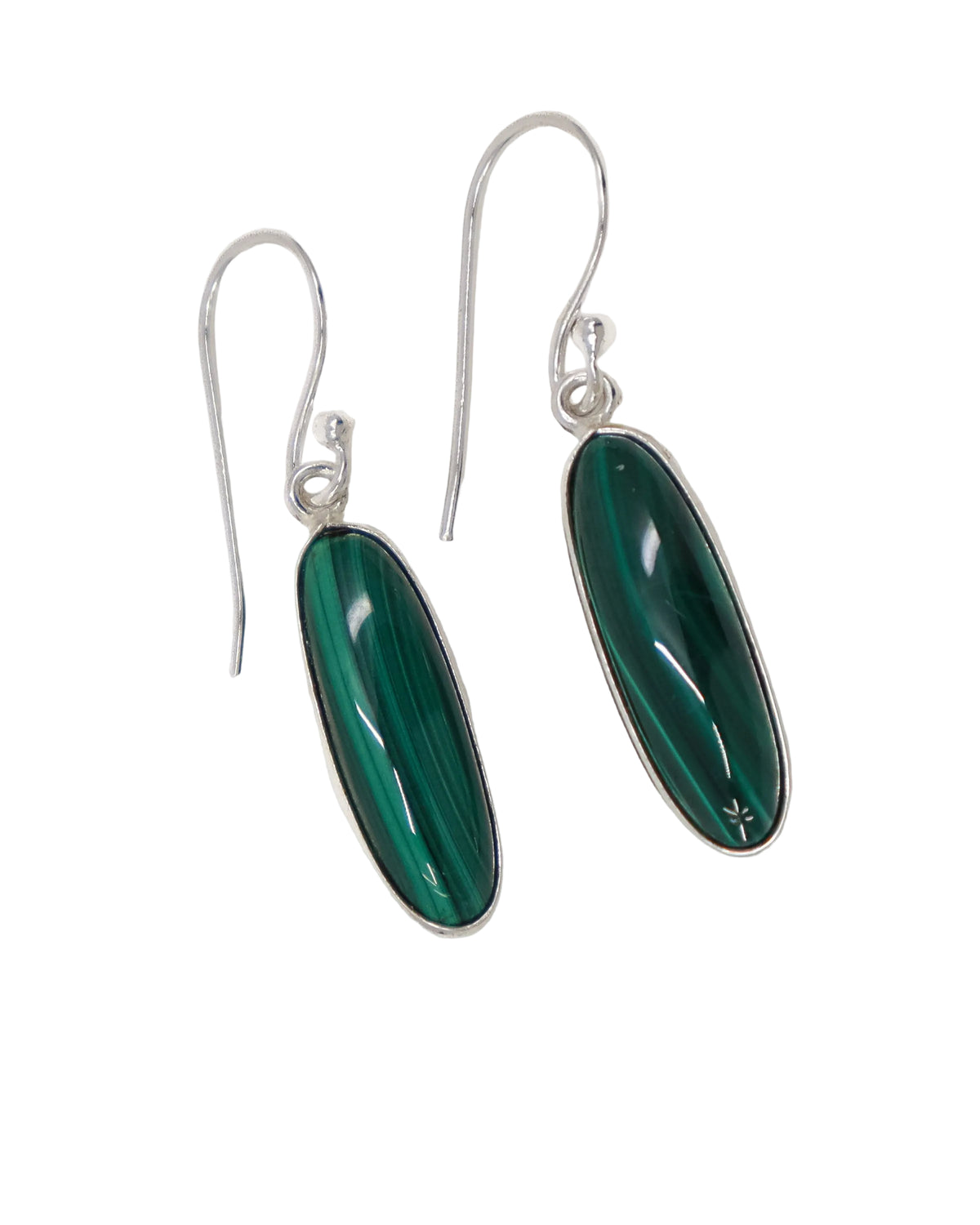 Malachite Sterling Silver Earrings – Emerald Transformation | Protection & Growth