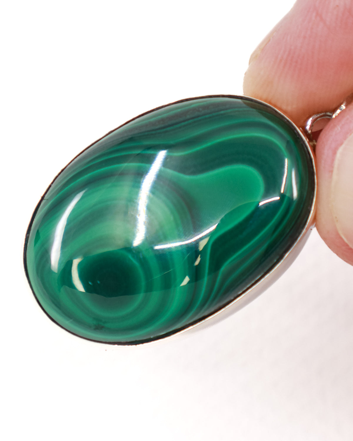 Malachite Sterling Silver Pendant – The Alchemist’s Portal | Transformation & Protection
