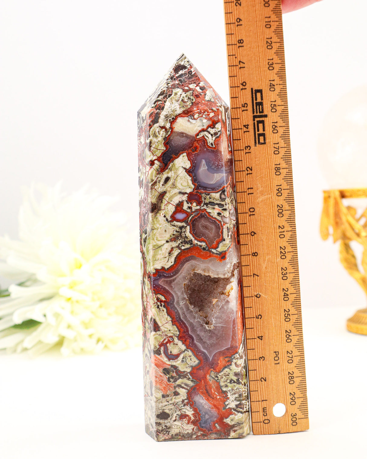 Money Agate Tower Australia | 568g | Wealth Activation Crystal
