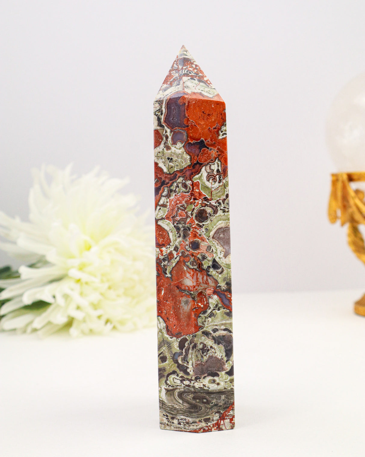 Money Agate Tower | 600g | Stability & Abundance Crystal
