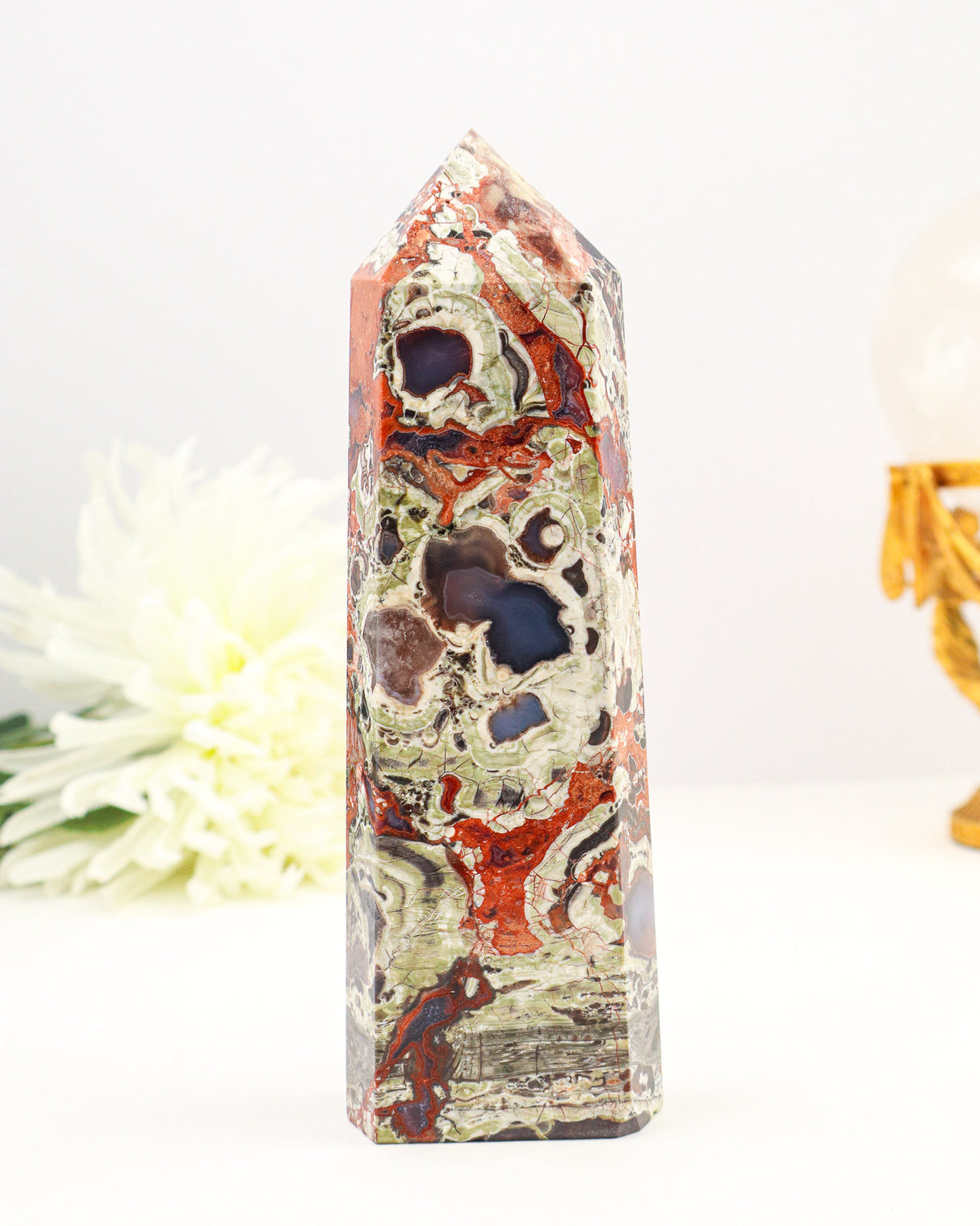 Money Agate Tower | 600g | Stability & Abundance Crystal
