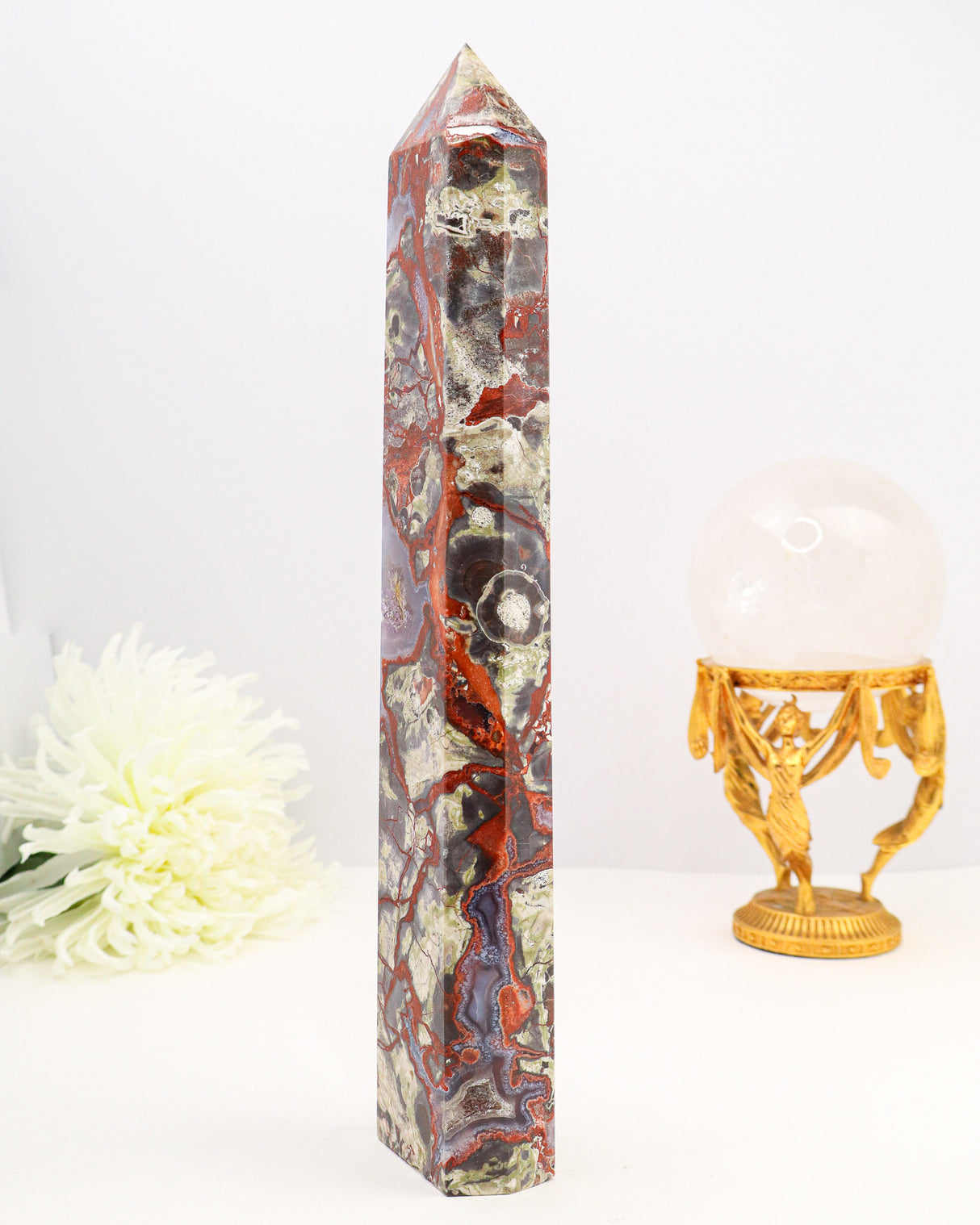 Money Agate Tower | 30cm | 954g | Abundance & Stability