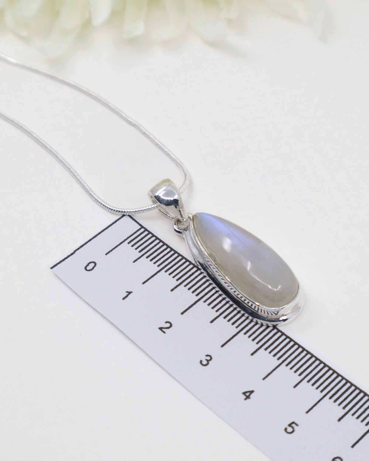 Rainbow Moonstone Sterling Silver Pendant | Intuition & Divine Feminine
