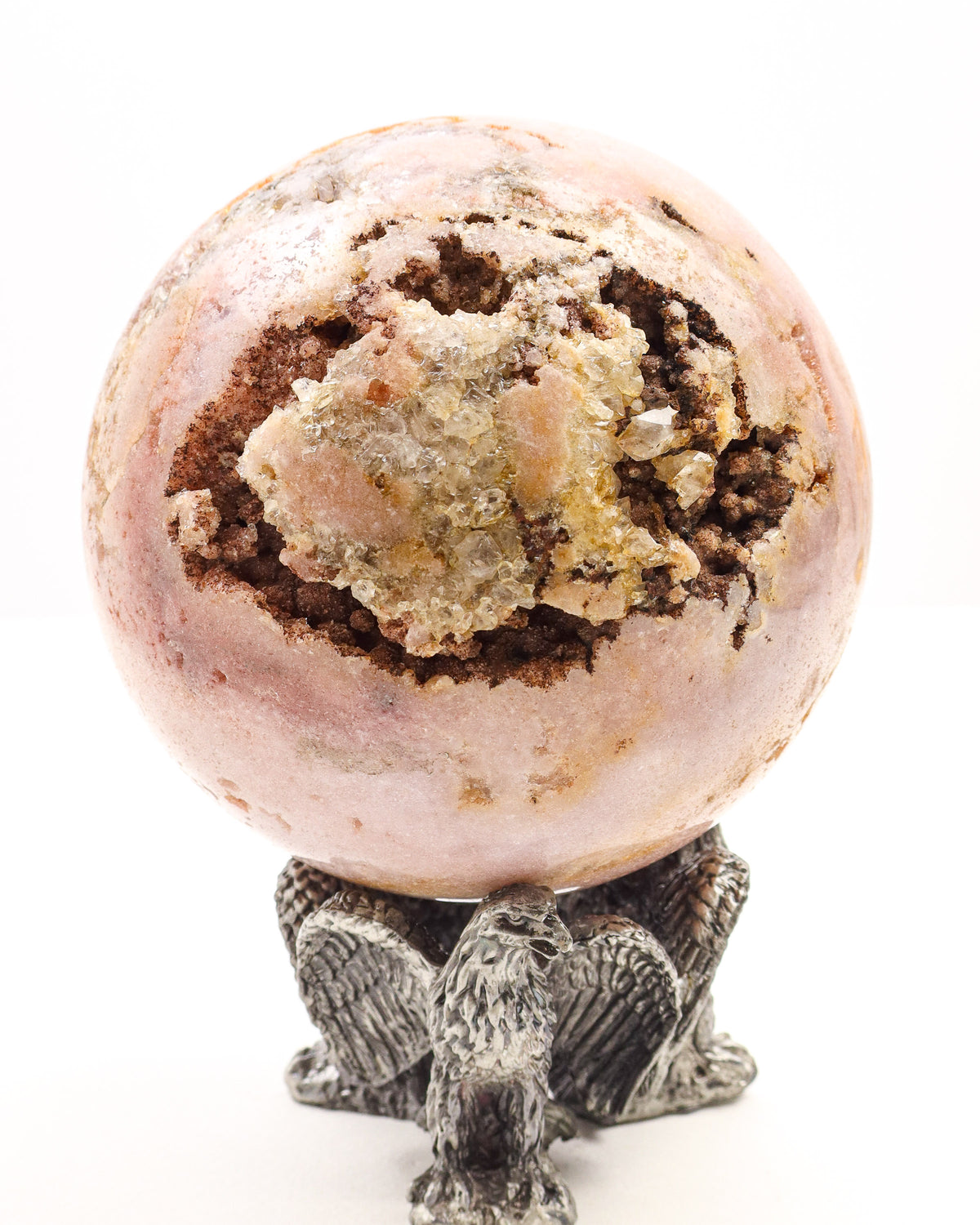 Pink Amethyst Sphere 2.421kg – The Heart Sanctuary | Love, Peace & Emotional Healing