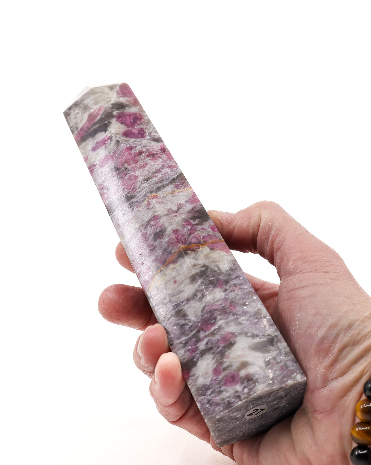 Large Pink Tourmaline in Quartz Tower – The Heart Alchemist | 22cm, 829g