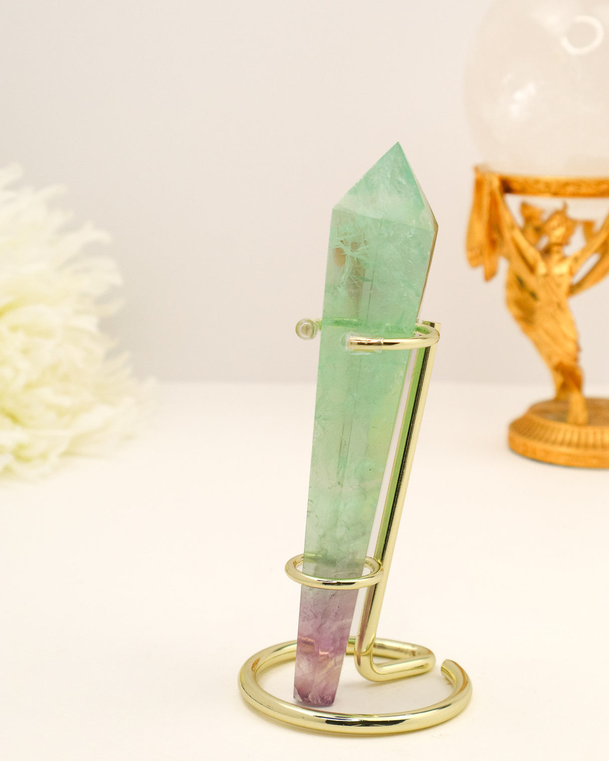 Rainbow Fluorite Wand | 148g | Clarity & Emotional Balance