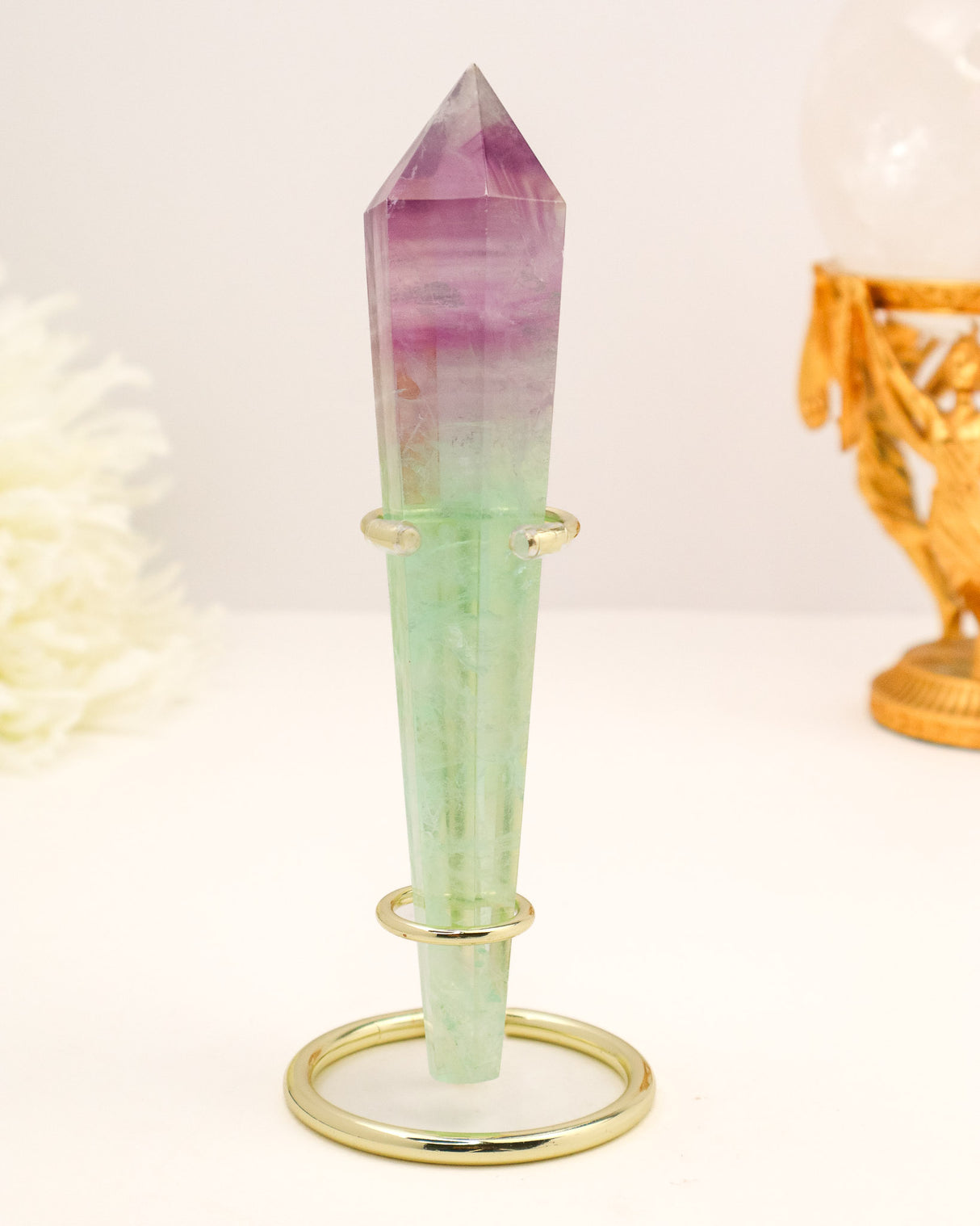 Rainbow Fluorite Wand | 202g | Intuition & Inner Harmony