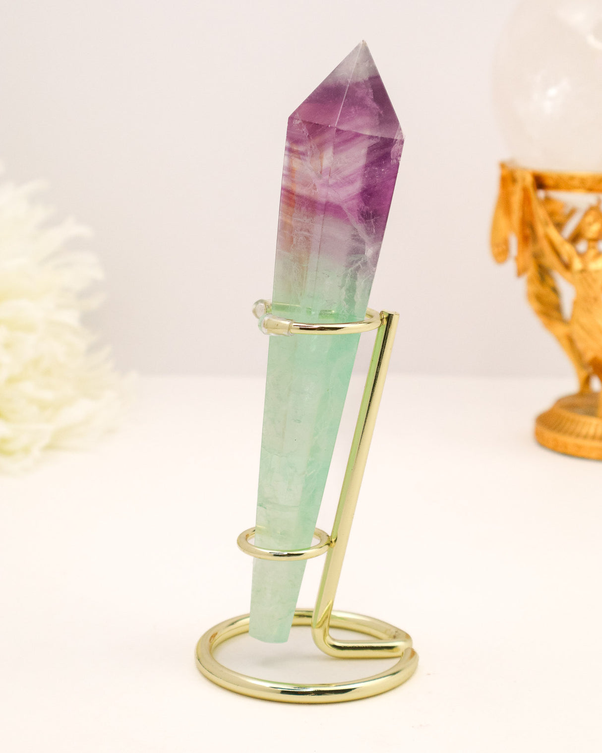 Rainbow Fluorite Wand | 202g | Intuition & Inner Harmony