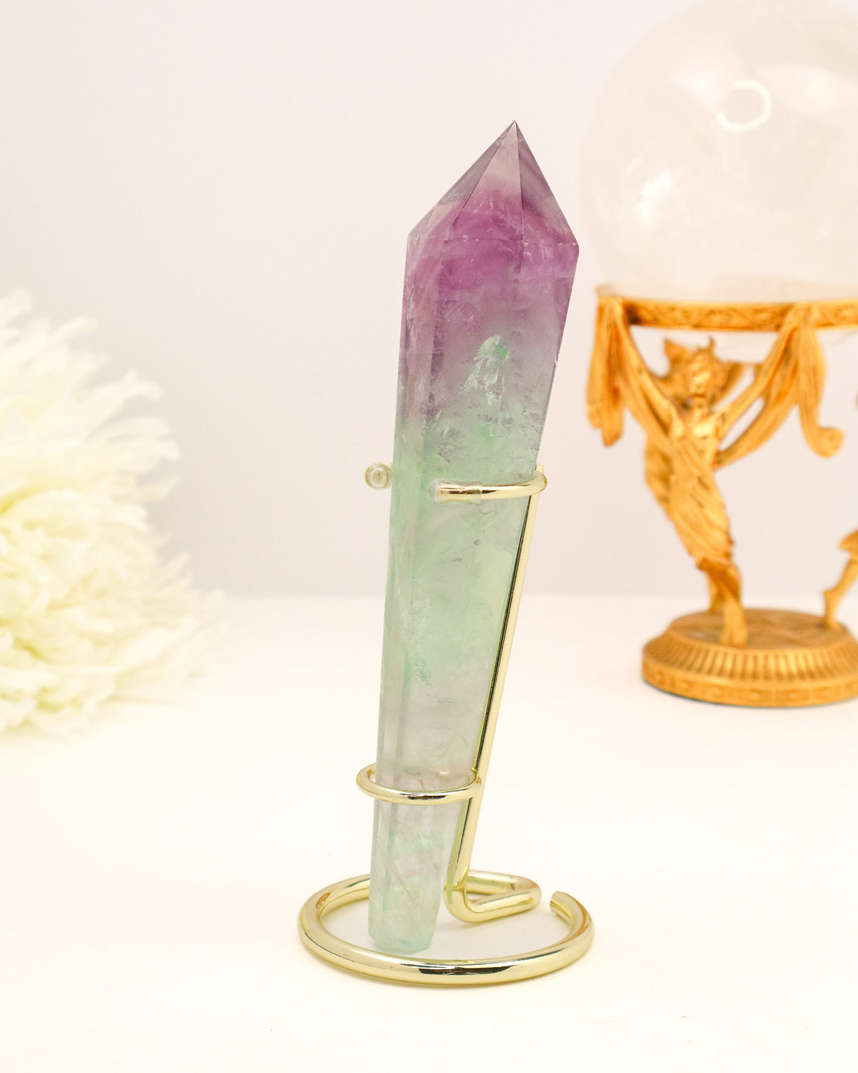 Rainbow Fluorite Wand | 210g | Clarity & Protection