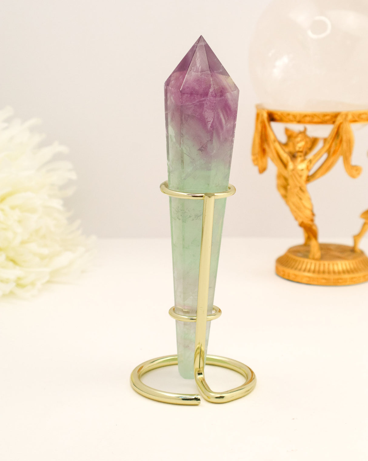 Rainbow Fluorite Wand | 210g | Clarity & Protection