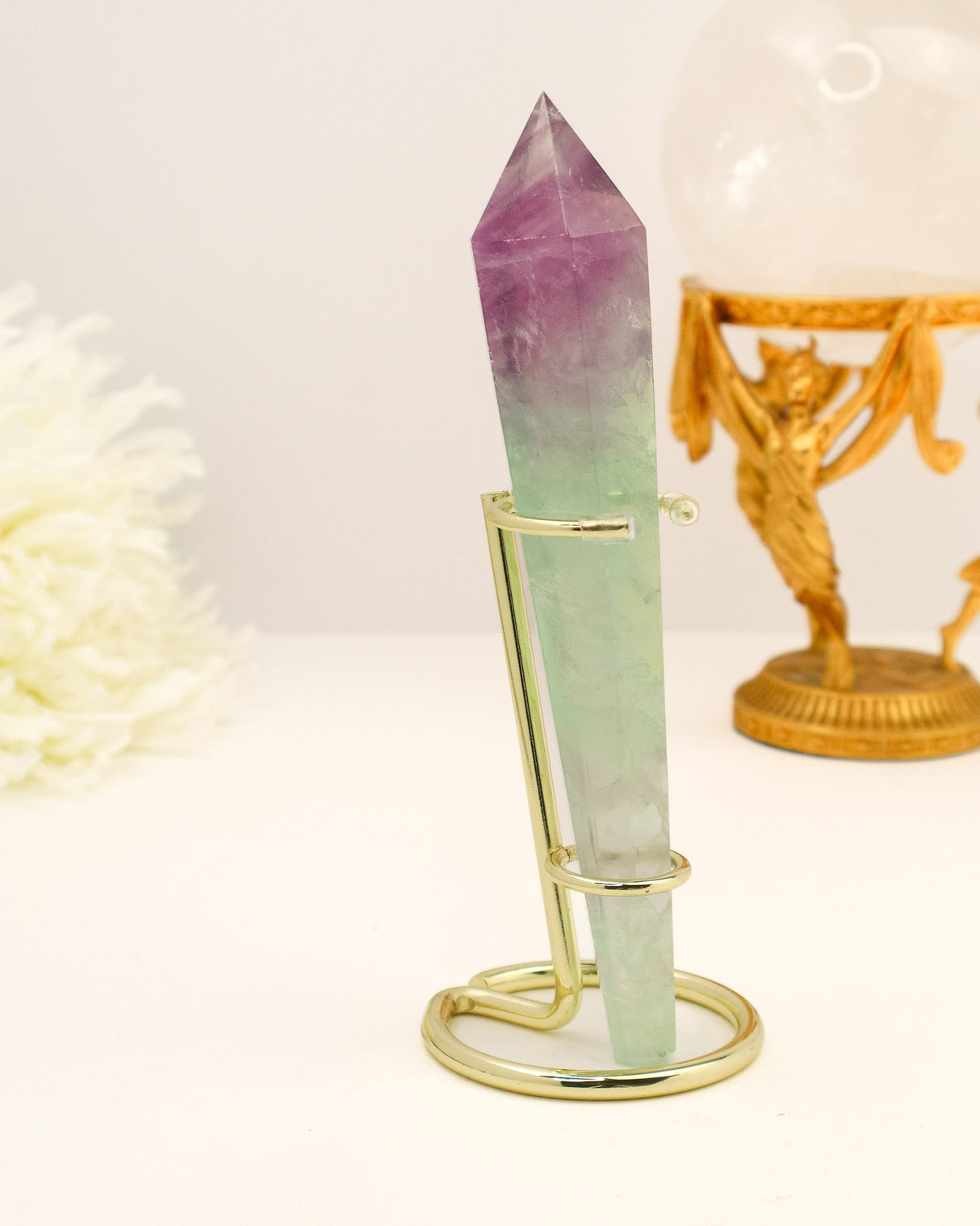 Rainbow Fluorite Wand | 210g | Clarity & Protection