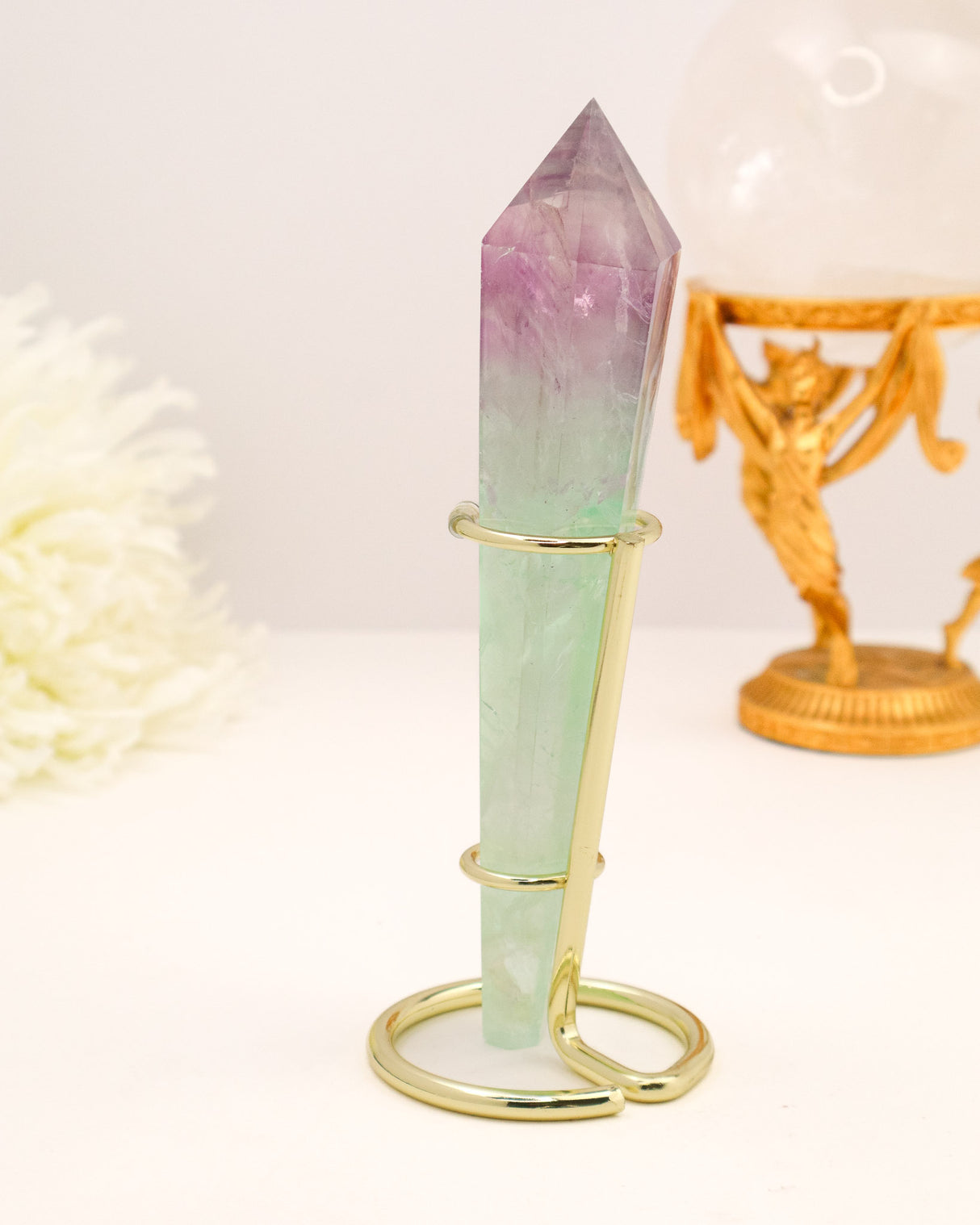 Rainbow Fluorite Generator Wand Australia | 211g | Intuition & Balance