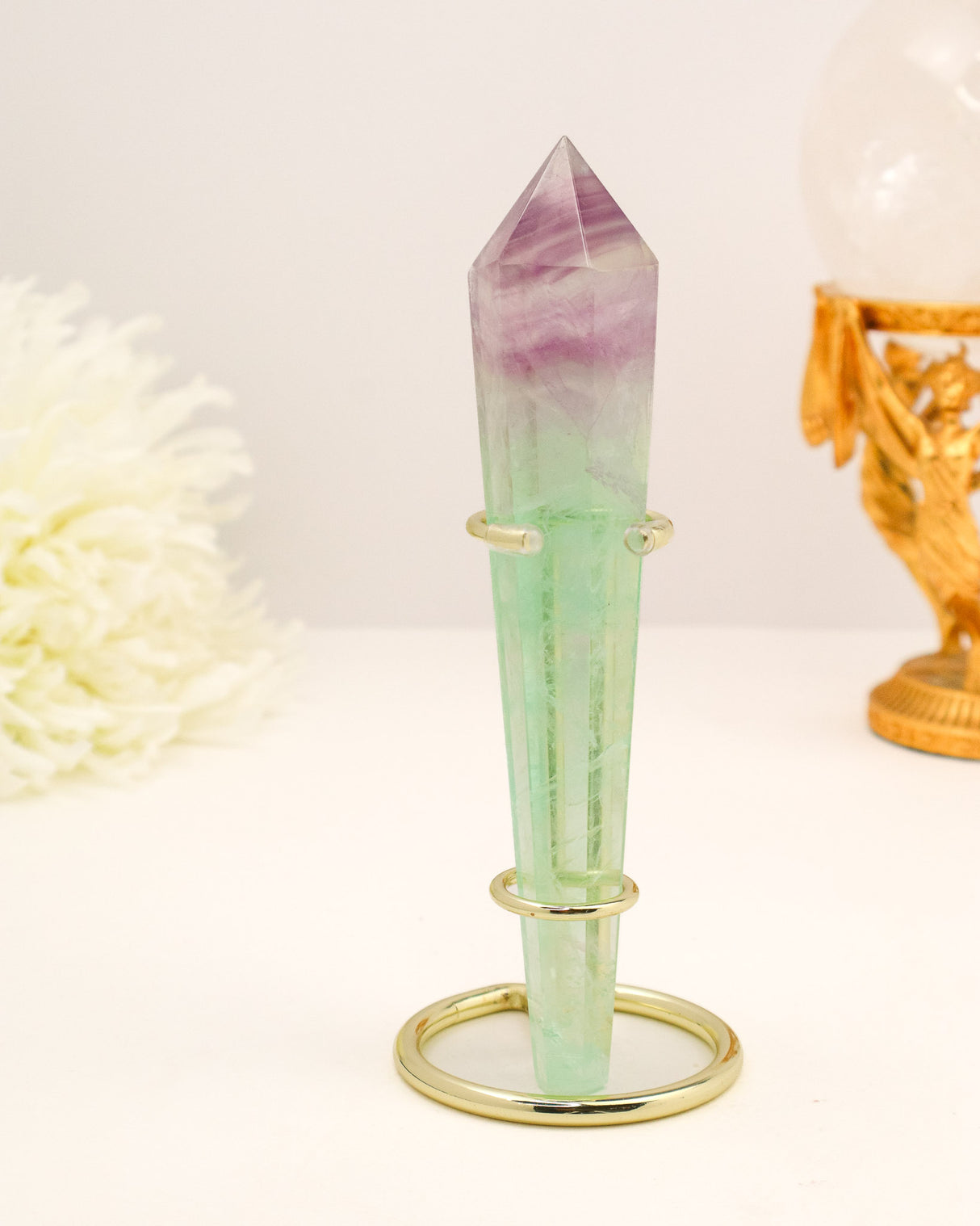 Rainbow Fluorite Generator Wand Australia | 211g | Intuition & Balance