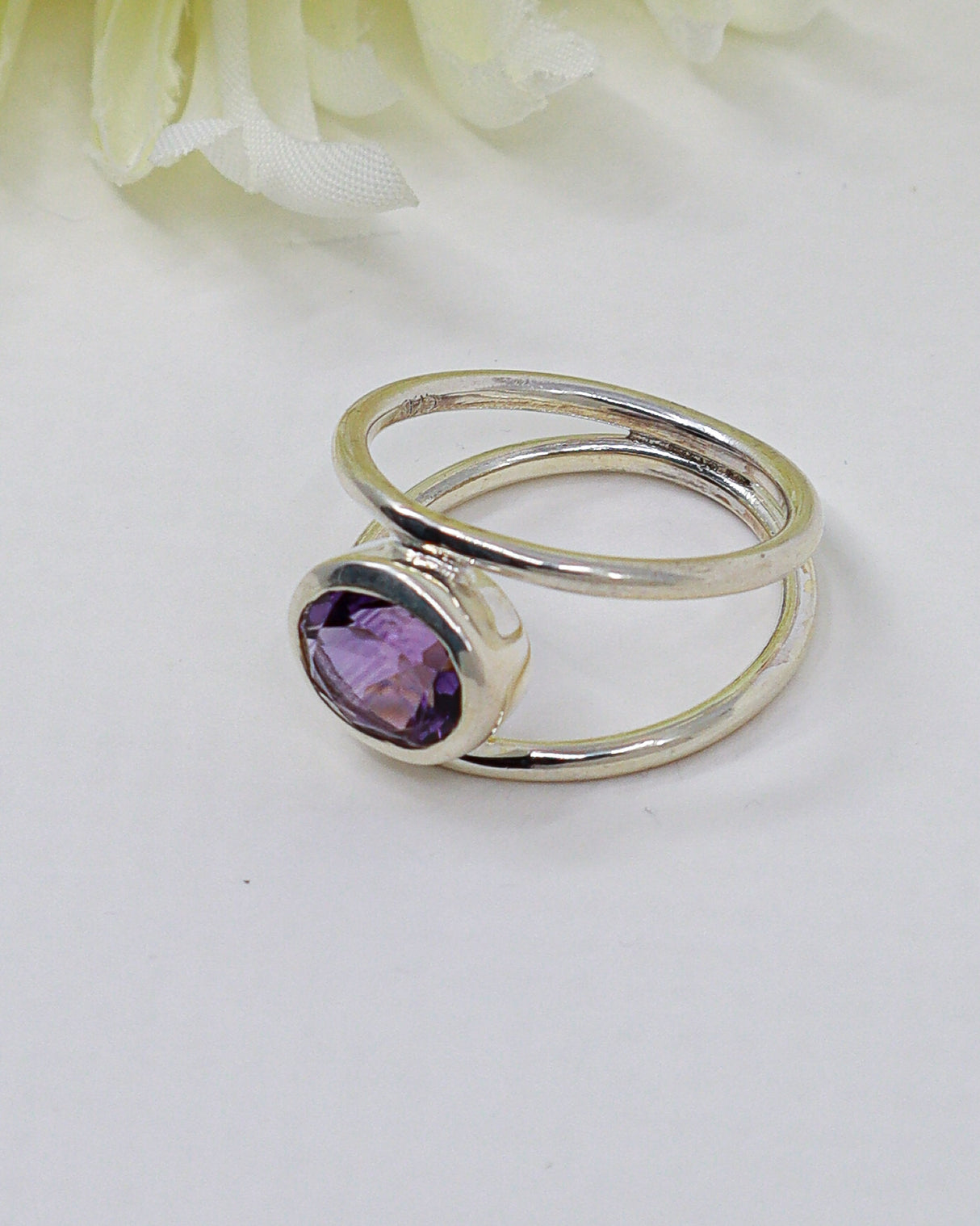 Amethyst Sterling Silver Ring Size 10 | Inspired By 3