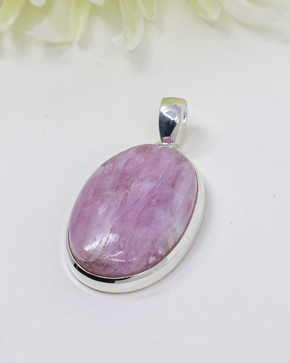 Kunzite “Divine Heart” Sterling Silver Pendant
