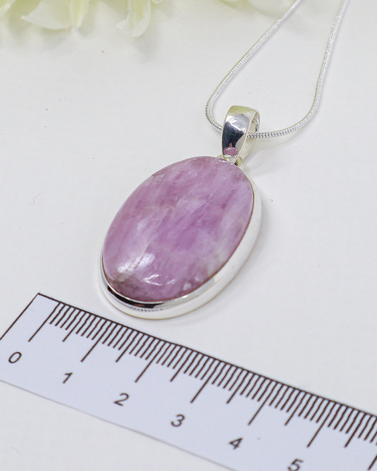 Kunzite “Divine Heart” Sterling Silver Pendant