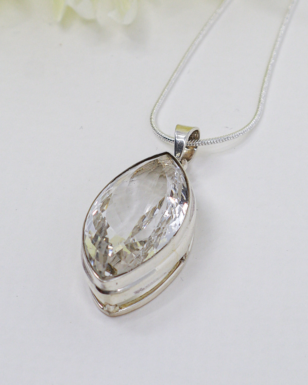 Clear Quartz “Divine Light” Sterling Silver Pendant