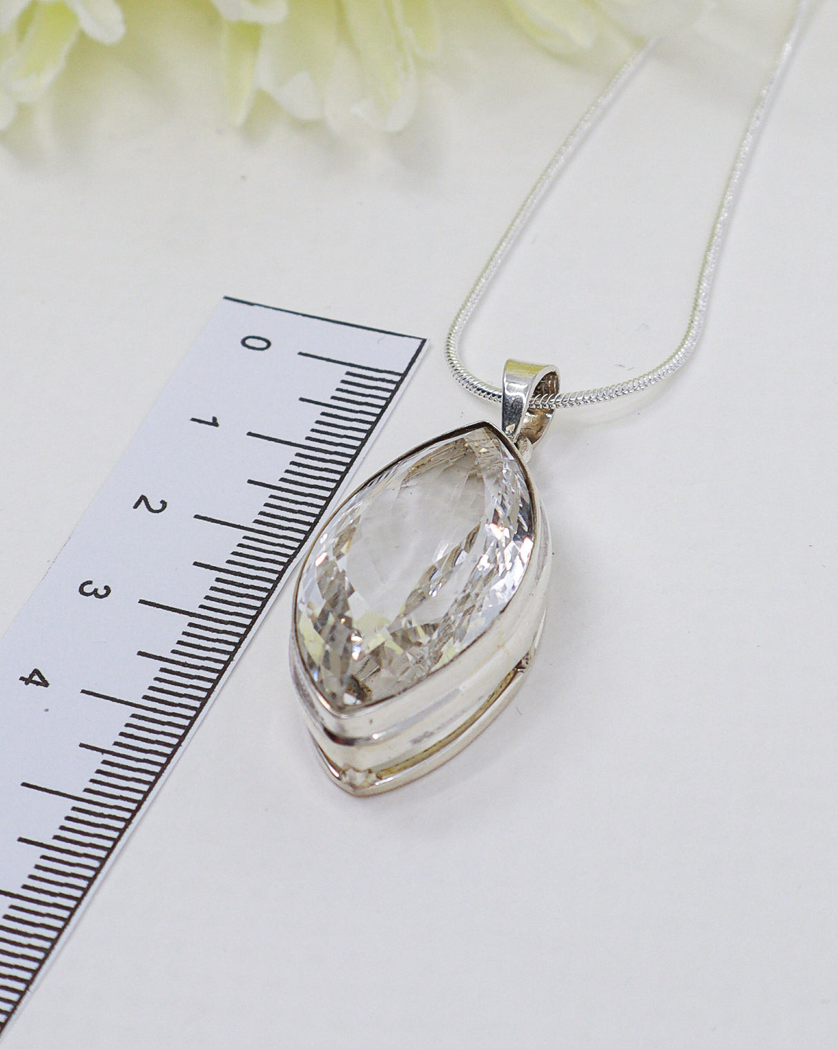 Clear Quartz “Divine Light” Sterling Silver Pendant